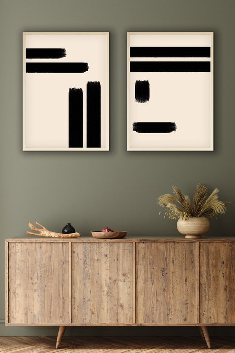 Wallity Huhu200 Cuadros Decorativos Enmarcados 50 x 70 cm (2 Piezas)
